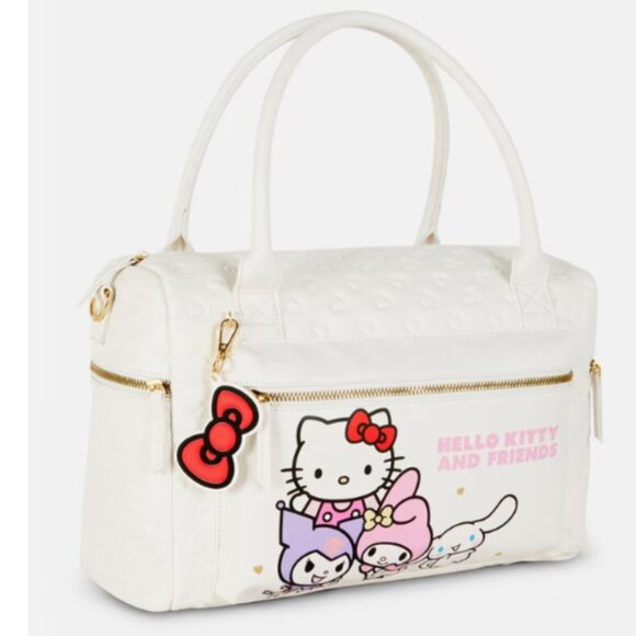 Hello Kitty & Friends Quilted Ivory Weekender Duffel Bag – NWT Travel Overnight - Picture 5 of 6